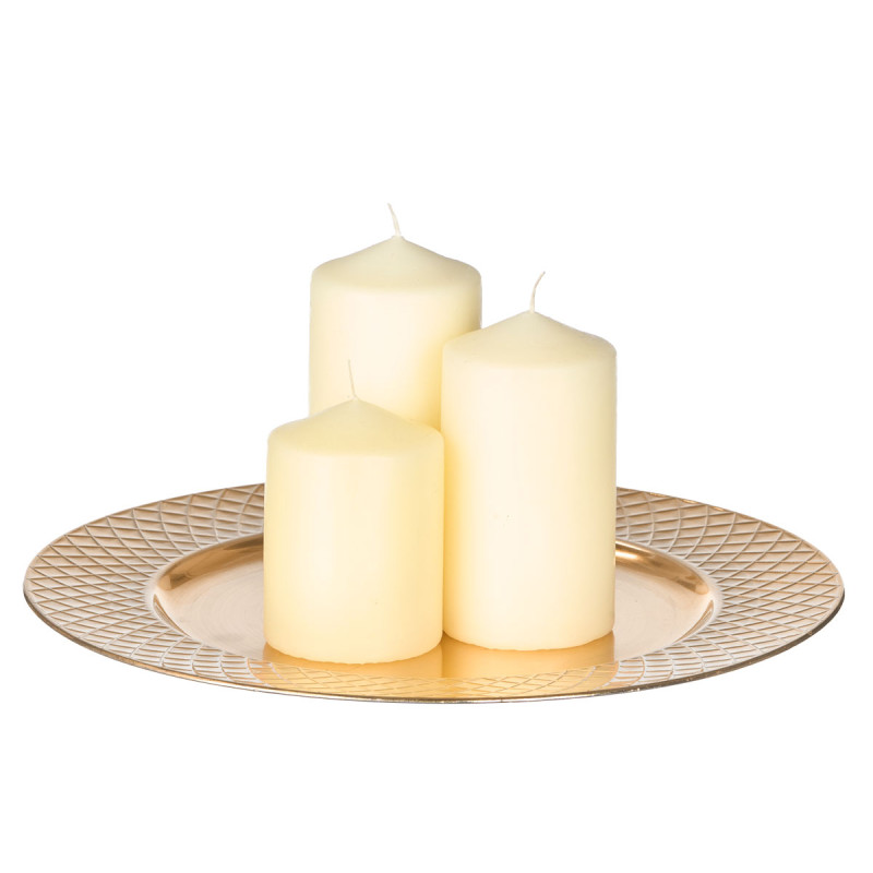 SUPORTE PARA VELAS DOURADO 33CM