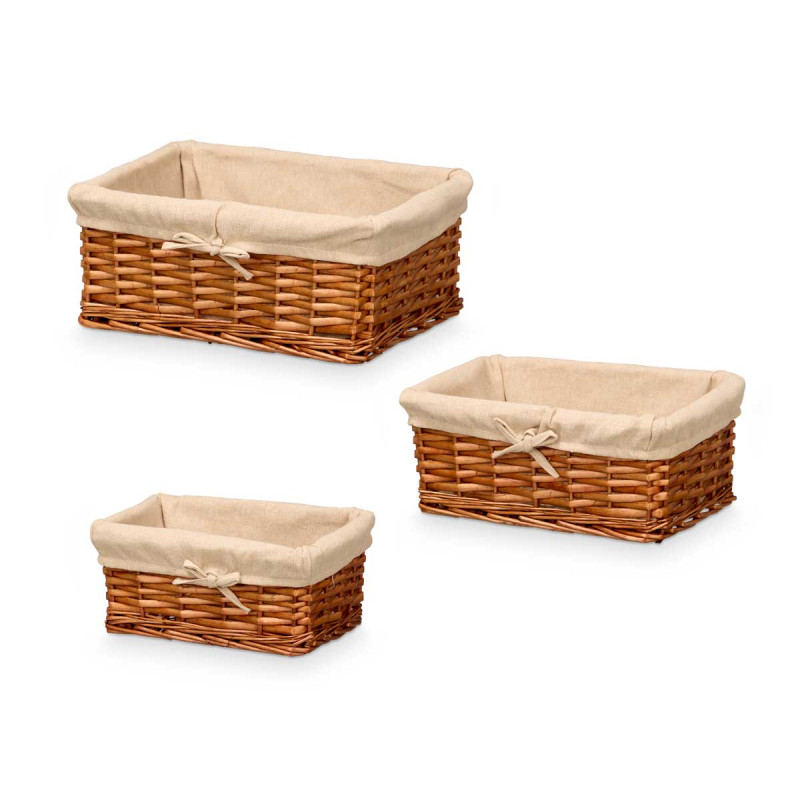 SET 3 CESTI RETT VIMINI