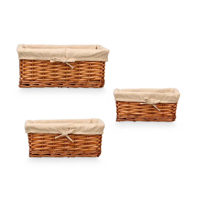 SET 3 CESTI RETT VIMINI