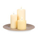 BOUGEOIR CERCLES TAUPE VIEILLI 33CM