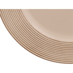 CANDLE HOLDER CIRCLES GREY BROWN DISTRESSED 33CM