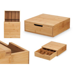 PORTE CAPSULE CAFÉ BAMBOU 30X30CM