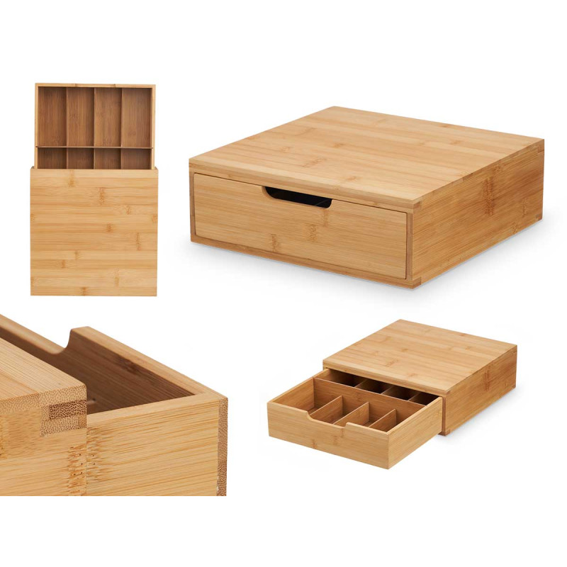 BAMBOO COFFEE CAPSULE HOLDER 30X30CM
