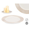 SUPORTE PARA VELAS CIRCULOS BRANCO ANTIGO 33CM