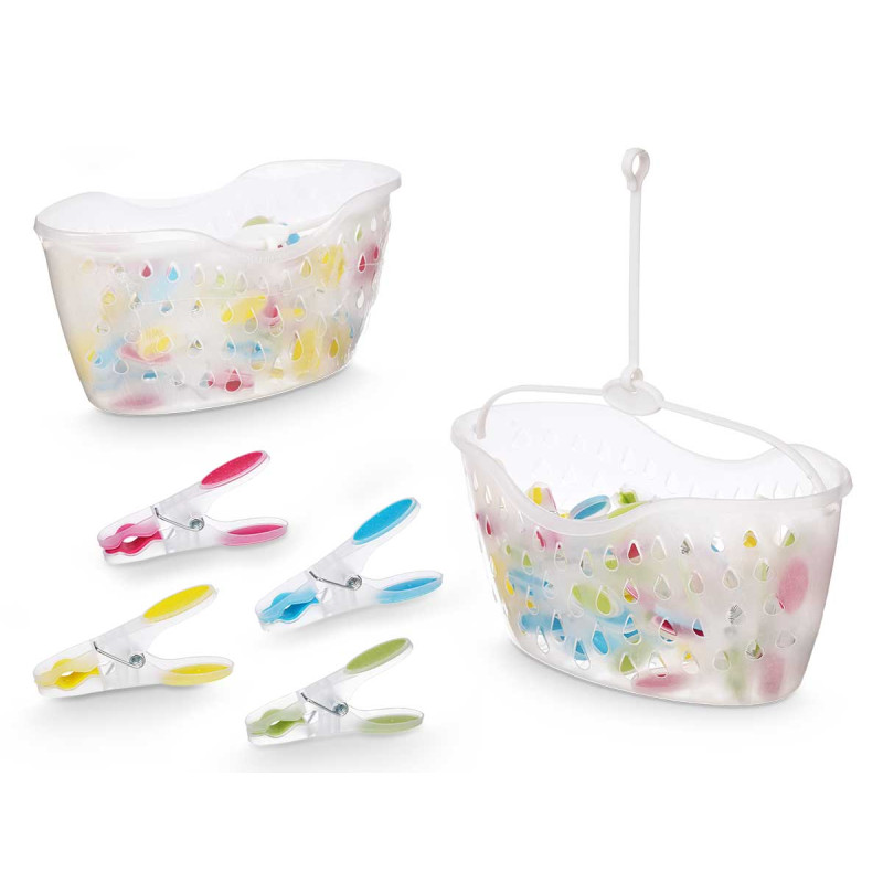 CESTA 24 PINZAS SILICONA