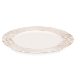 PORTACANDELA CERCHI BIANCO INVECCHIATO 33CM