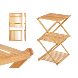 SCAFFALE BAMBU 3 RIPIANI PIEGHEVOLE