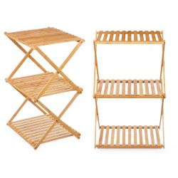 BAMBOO SHELF 3 FOLDING SHELVES