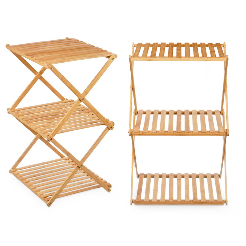 BAMBOO SHELF 3 FOLDING SHELVES