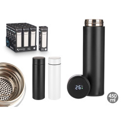 TERMO C TERMÓMETRO DIGITAL 450ML SORT 2 CORES