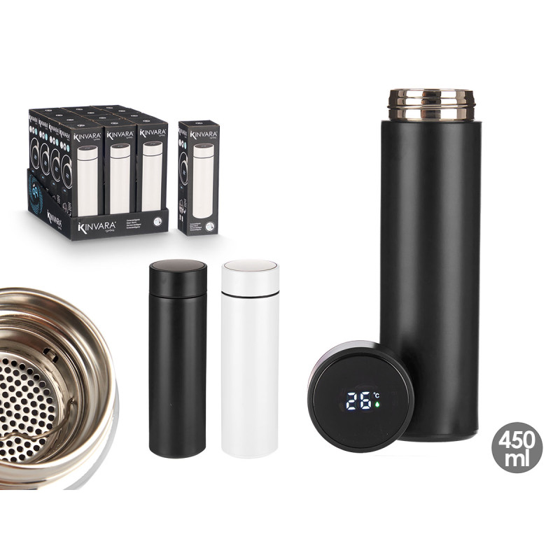 TERMO C TERMÓMETRO DIGITAL 450ML SORT 2 CORES