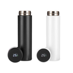 TERMOS TERMOMETRO DIGITALE 450ML ASS 2 COL NEUTRO 