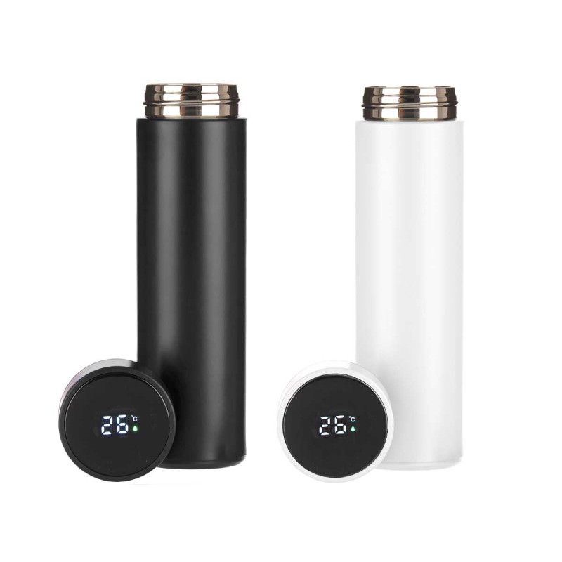 TERMOS TERMOMETRO DIGITALE 450ML ASS 2 COL NEUTRO 