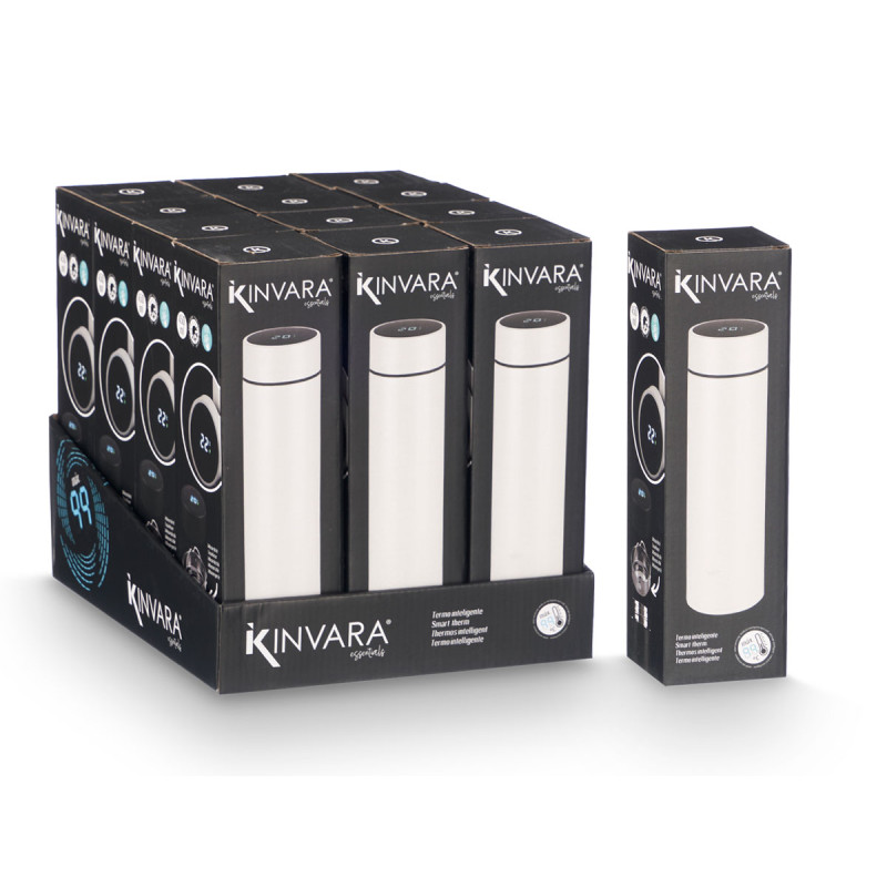 TERMOS TERMOMETRO DIGITALE 450ML ASS 2 COL NEUTRO 