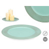 SUPORTE PARA VELAS CIRCULOS VERDE ANTIGO 33CM
