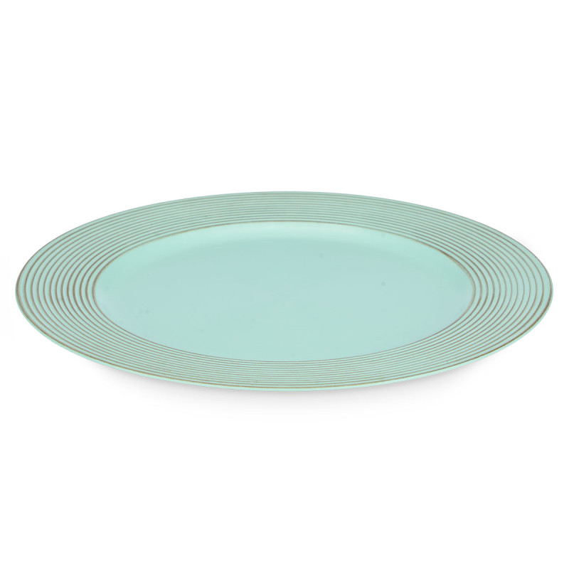 BOUGEOIR CERCLES VERT VIEILLI 33CM