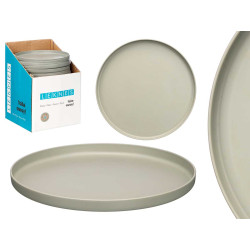 PLATO LLANO 25CM DIAM GRIS