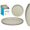 GREY DINNER PLATE 25CM DIAM