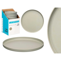 PLATO LLANO 19,5CM DIAM GRIS