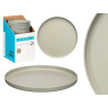 GREY DINNER PLATE 19,5CM DIAM 