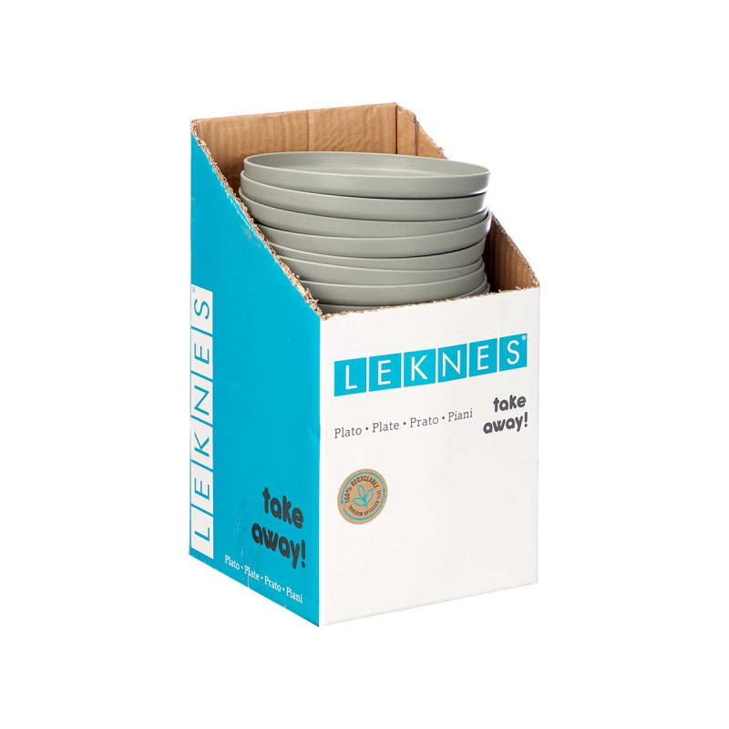 PLATO LLANO 19,5CM DIAM GRIS