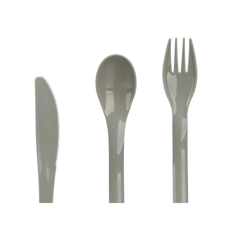 SET 4 PZS CUBIERTOS PICNIC COL GRIS