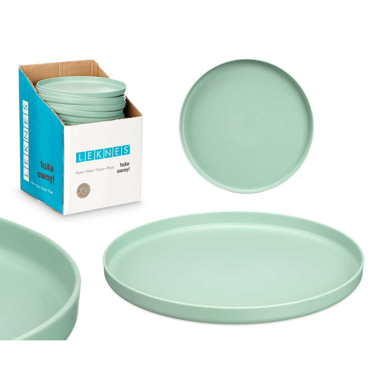 PLATO LLANO 25CM DIAM VERDE