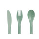 SET 4 COUVERTS DE PIQUE NIQUE VERTS