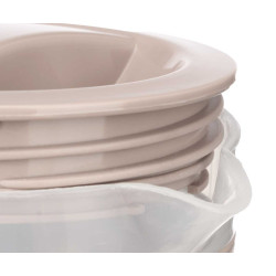CONJ JARRO E 4 COPOS TAUPE 1,4L