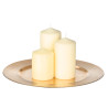 SUPORTE PARA VELAS CÍRCULOS DOURADO 33CM