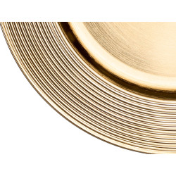BOUGEOIR CERCLES DORÉ 33CM