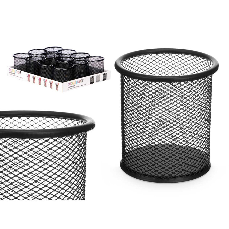 PORTA MATITE GRATA ROTONDO NERO 