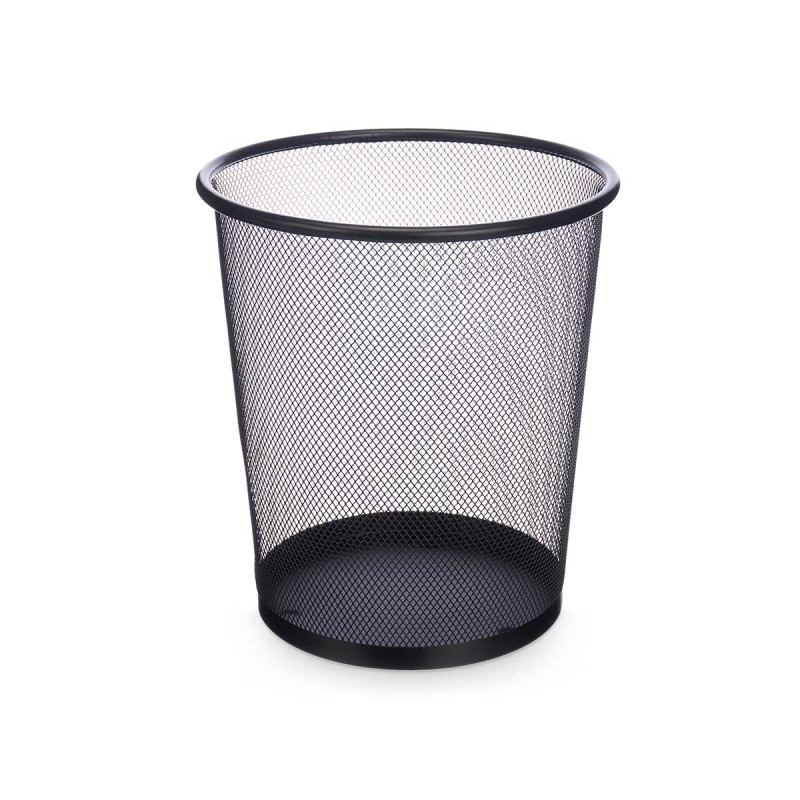 WASTE BIN GRID 24CM BLACK