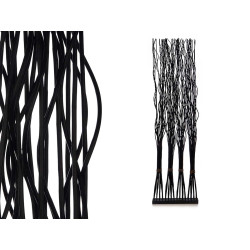 FOLDING SCREEN 4 PANELS BLACK