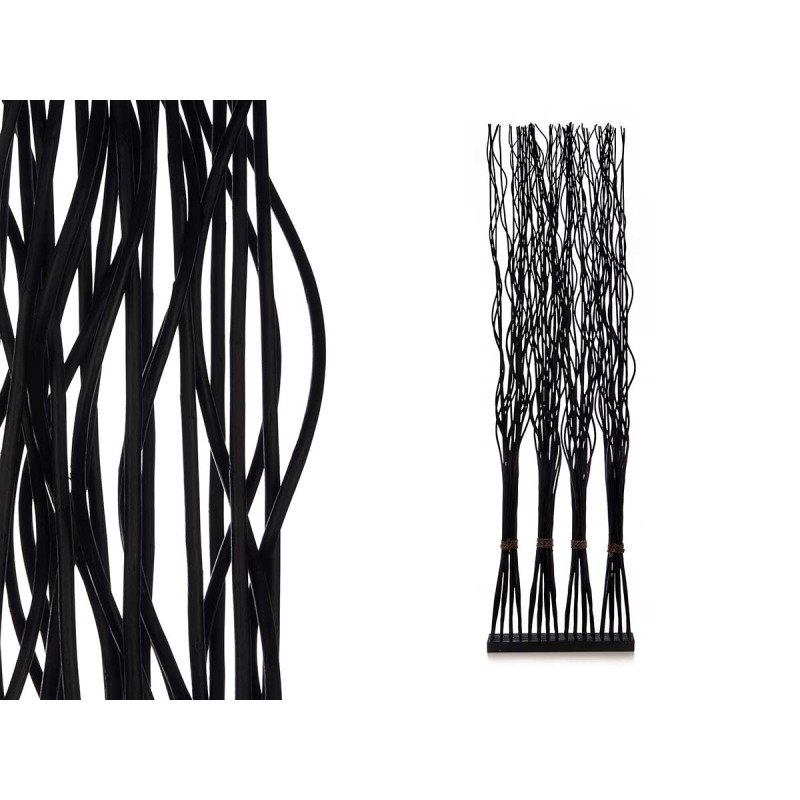 FOLDING SCREEN 4 PANELS BLACK
