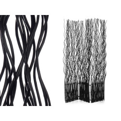 FOLDING SCREEN 3 PANELS BLACK