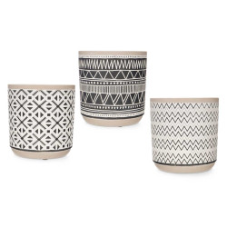 CEMENT POT ASSORTED 3 CERAMICS