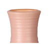 PLASTIC PUFFED VASE STRIPE ASSORTED3 COLOURS