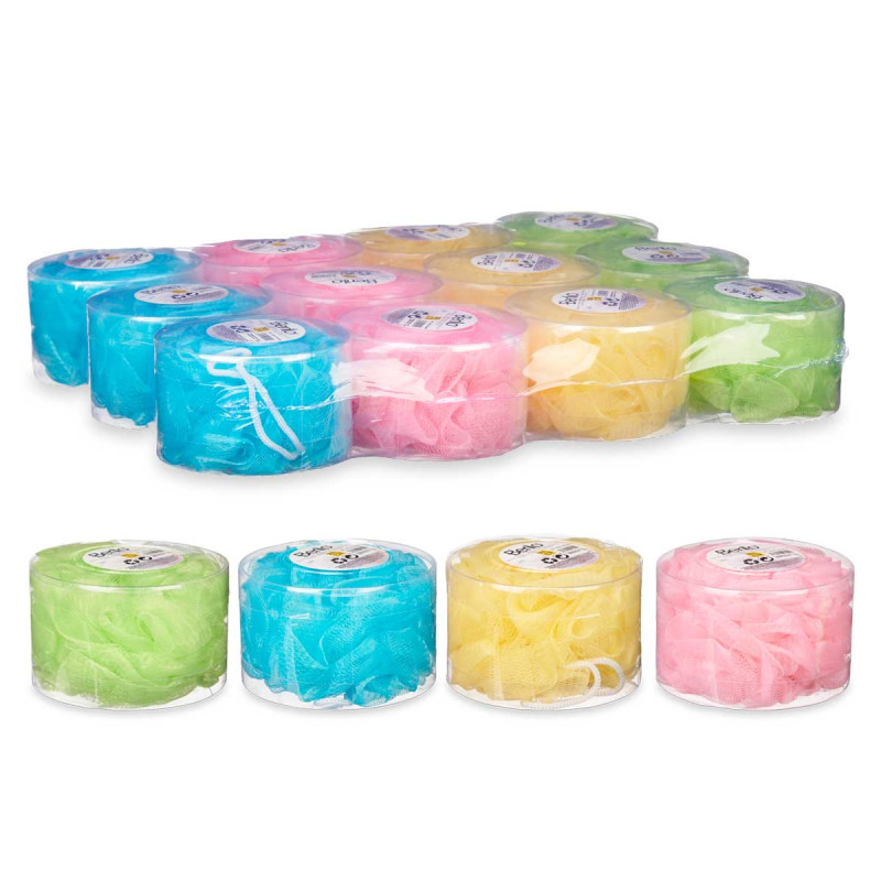 POMPON BAÑO PVC BOX 4 COL SURT