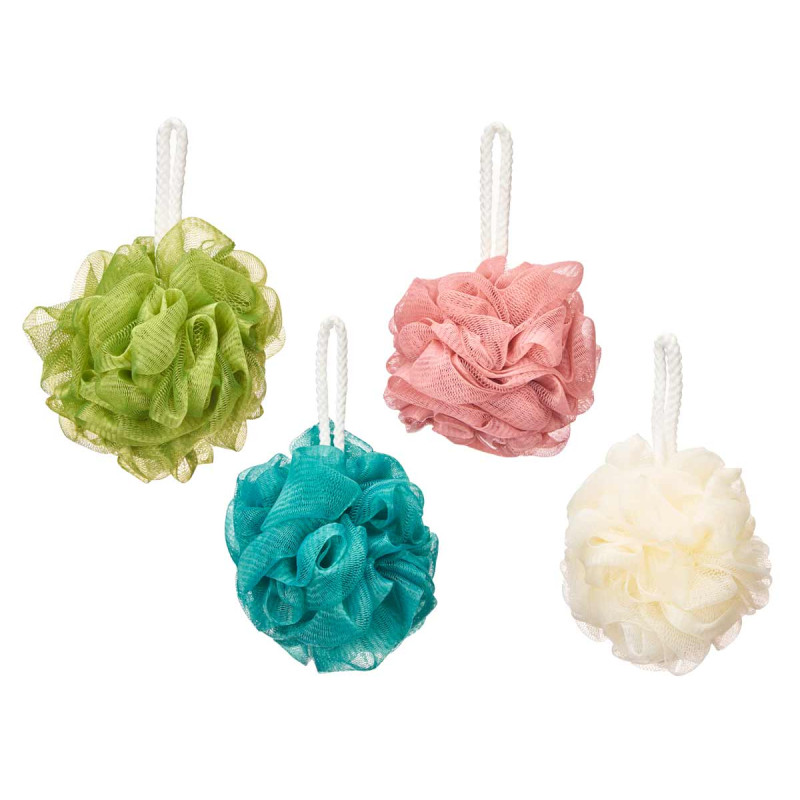 SET 3 PZS POMPON BAÑO PVC BOX 2 COL SURT