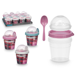RECIPIENTE PLASTICO CUCHARA 500ML SURT 3 COL