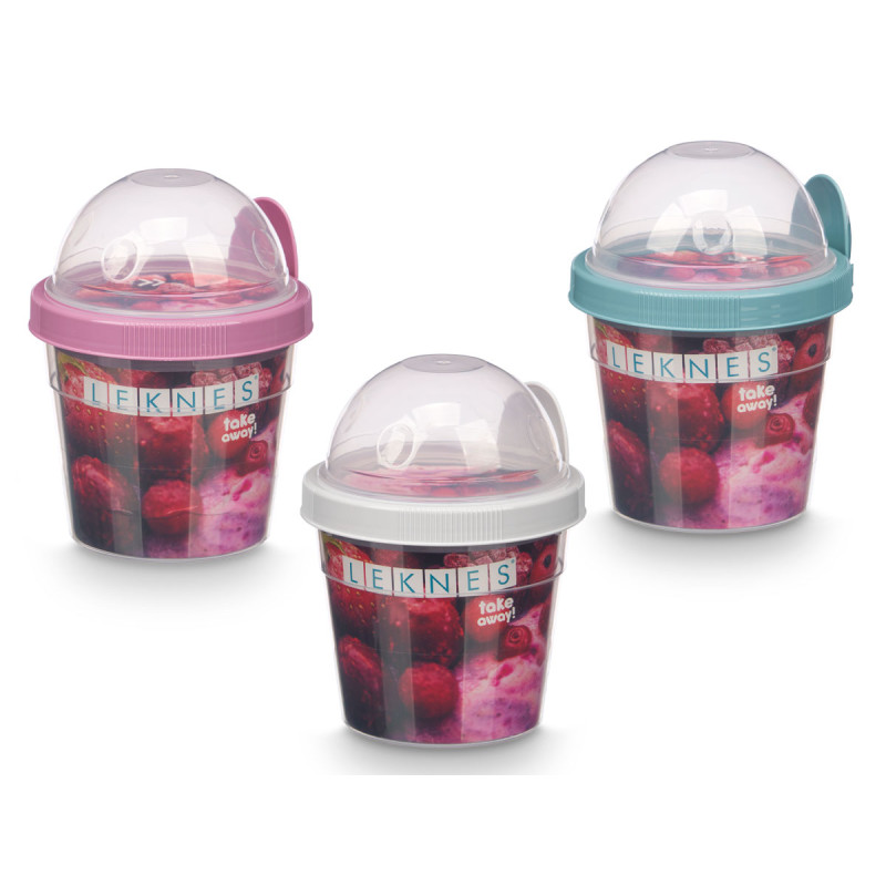 RECIPIENTE PLASTICO CUCHARA 500ML SURT 3 COL