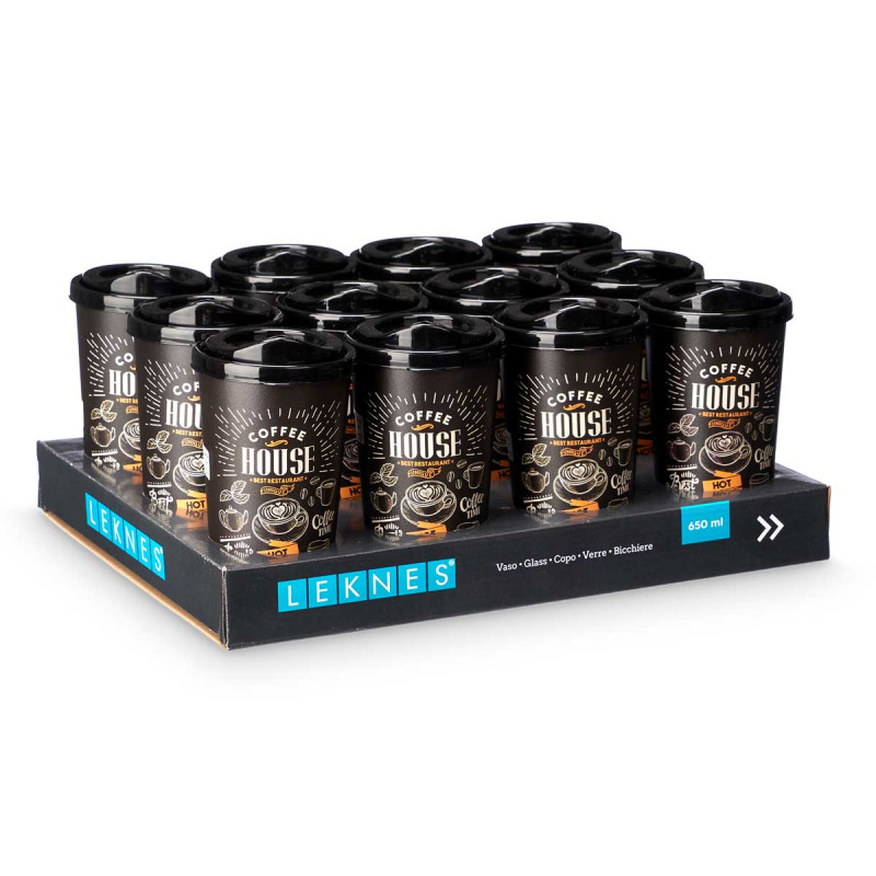 COPO PLASTICO COM TAMPA PARA LEVAR 650ML