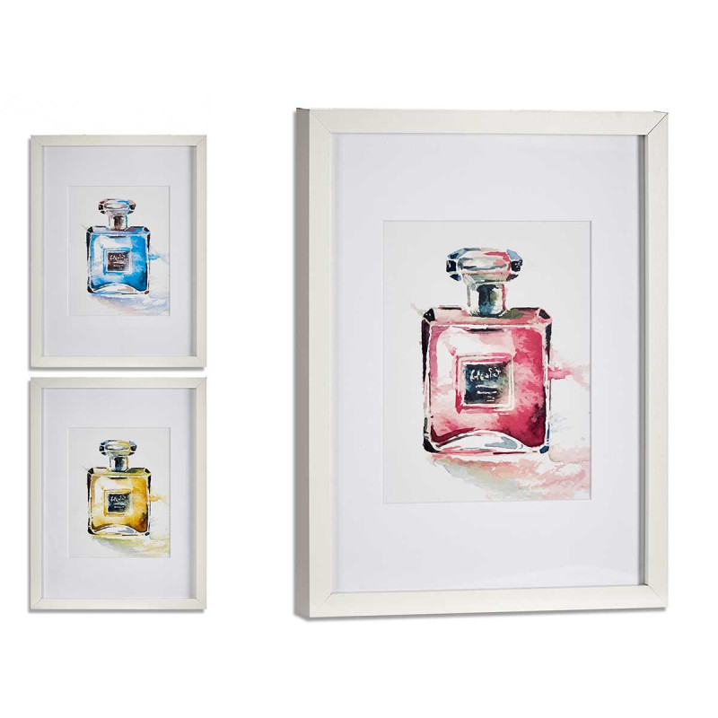 DECORATIVE PICTURE PERFUME ASSORT 3 COL 33X43CM