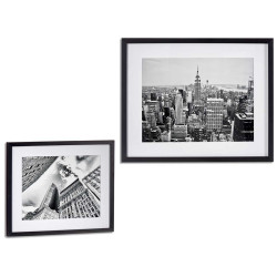 QUADRO EDIFICI ORIZZONTALE CORNICE NERA 43X53CM