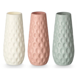 CONICAL VASE DOTS ASSORTED 3 COLOURS