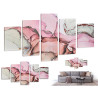 TELA 5 PEZZI MARMO ROSA