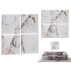 TELA 4 PEZZI MARMO BIANCO 35X35CM