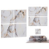 TELA 4 PEZZI MARMO BIANCO 35X35CM