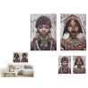 SET 2 LIENZOS MUJERES AFRICANAS 50X70
